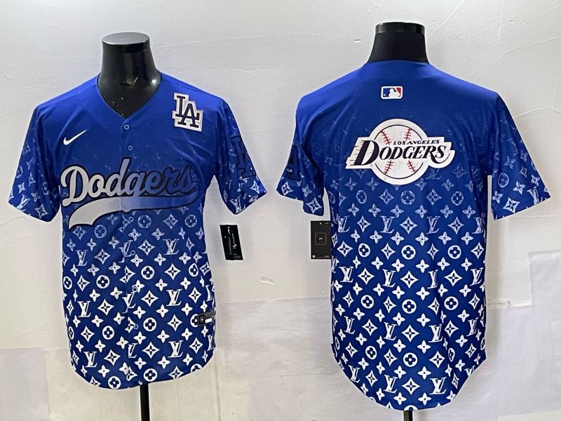 Men Los Angeles Dodgers Blank Blue Nike 2025 MLB jersey 015